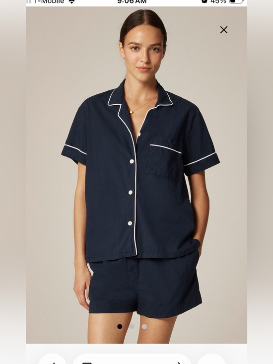 J. Crew Other - Pajama short set in end-on-end cotton